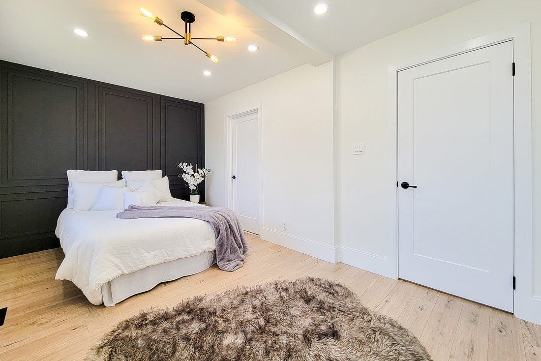 Bold painted feature wall by Evergreen Painting